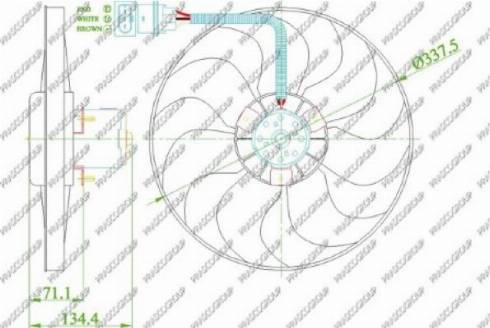 Prasco AD0163320 - Ventilators, Motora dzesēšanas sistēma www.autospares.lv