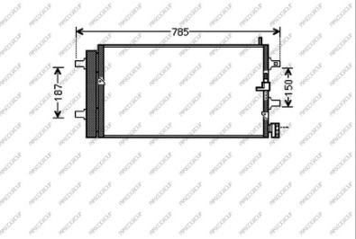 Prasco AD038C002 - Kondensators, Gaisa kond. sistēma www.autospares.lv