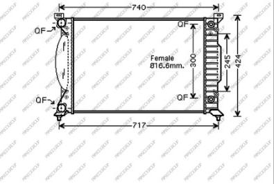 Prasco AD020R004 - Радиатор, охлаждение двигателя www.autospares.lv