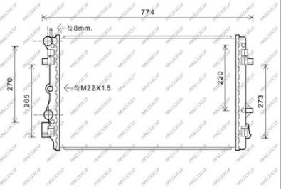 Prasco AD120R007 - Radiators, Motora dzesēšanas sistēma www.autospares.lv