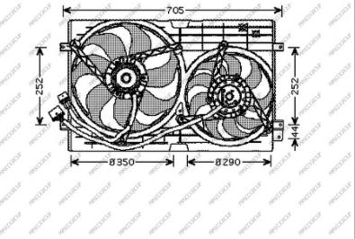 Prasco AD200F002 - Ventilators, Motora dzesēšanas sistēma www.autospares.lv