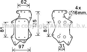 Prasco AI3403 - Масляный радиатор, двигательное масло www.autospares.lv