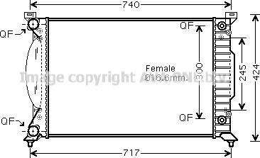 Prasco AI2202 - Радиатор, охлаждение двигателя www.autospares.lv