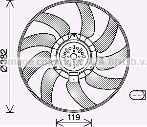 Prasco AI7519 - Fan, radiator www.autospares.lv