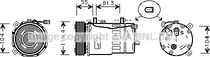 Prasco AIAK003 - Kompresors, Gaisa kond. sistēma www.autospares.lv