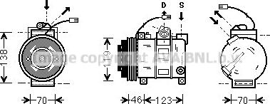 Prasco AIAK015 - Kompresors, Gaisa kond. sistēma www.autospares.lv