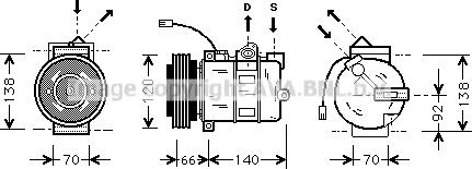 Prasco AIAK150 - Kompresors, Gaisa kond. sistēma www.autospares.lv