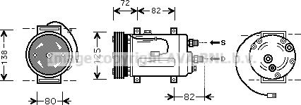 Prasco AIAK178 - Kompresors, Gaisa kond. sistēma www.autospares.lv