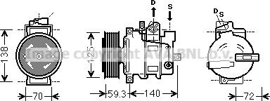 Prasco AIAK313 - Kompresors, Gaisa kond. sistēma autospares.lv