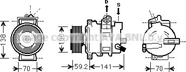 Prasco AIAK329 - Kompresors, Gaisa kond. sistēma www.autospares.lv