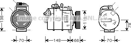 Prasco AIAK247 - Kompresors, Gaisa kond. sistēma www.autospares.lv