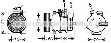 Prasco AIAK284 - Kompresors, Gaisa kond. sistēma autospares.lv