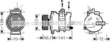 Prasco AIAK279 - Kompresors, Gaisa kond. sistēma www.autospares.lv