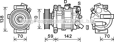 Prasco AIK401 - Compressor, air conditioning www.autospares.lv