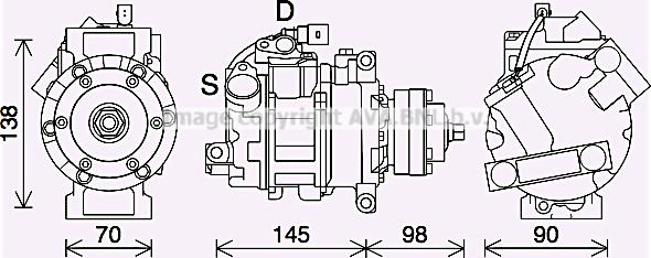 Prasco AIK423 - Kompresors, Gaisa kond. sistēma www.autospares.lv