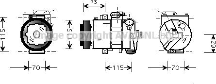 Prasco AIK014 - Kompresors, Gaisa kond. sistēma autospares.lv