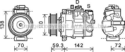 Prasco AIK398 - Kompresors, Gaisa kond. sistēma www.autospares.lv