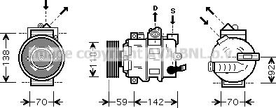 Prasco AIK349 - Kompresors, Gaisa kond. sistēma www.autospares.lv