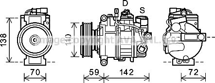 Prasco AIK341 - Kompresors, Gaisa kond. sistēma www.autospares.lv