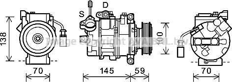 Prasco AIK342 - Kompresors, Gaisa kond. sistēma www.autospares.lv