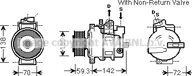 Prasco AIK334 - Kompresors, Gaisa kond. sistēma www.autospares.lv