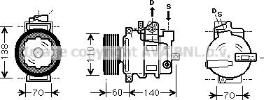 Prasco AIK266 - Kompresors, Gaisa kond. sistēma autospares.lv