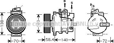 Prasco AIK262 - Kompresors, Gaisa kond. sistēma autospares.lv