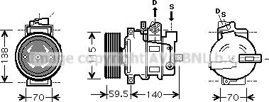 Prasco AIK284 - Kompresors, Gaisa kond. sistēma www.autospares.lv