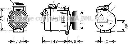 Prasco AIK282 - Kompresors, Gaisa kond. sistēma www.autospares.lv