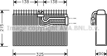 Prasco AIV010 - Evaporator, air conditioning www.autospares.lv