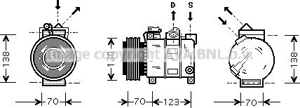 Prasco ALAK016 - Kompresors, Gaisa kond. sistēma www.autospares.lv