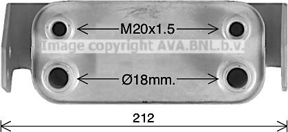 Prasco AU3345 - Eļļas radiators, Automātiskā pārnesumkārba www.autospares.lv