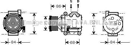 Prasco AUAK157 - Compressor, air conditioning www.autospares.lv