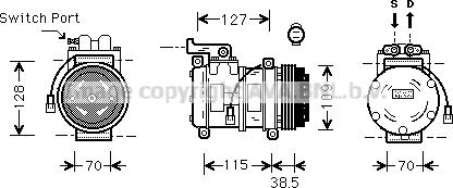 Prasco AUK027 - Kompresors, Gaisa kond. sistēma www.autospares.lv