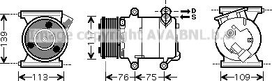 Prasco AUK185 - Kompresors, Gaisa kond. sistēma www.autospares.lv