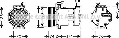 Prasco AUK171 - Kompresors, Gaisa kond. sistēma www.autospares.lv