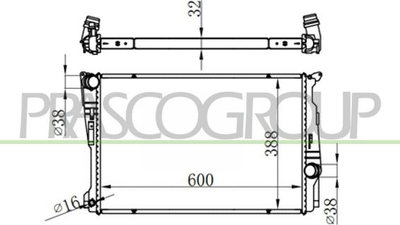 Prasco BM804R001 - Radiators, Motora dzesēšanas sistēma www.autospares.lv