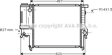 Prasco BW2124 - Radiators, Motora dzesēšanas sistēma www.autospares.lv