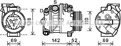 Prasco BWAK442 - Kompresors, Gaisa kond. sistēma www.autospares.lv