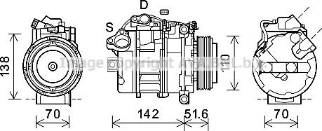 Prasco BWAK487 - Kompresors, Gaisa kond. sistēma www.autospares.lv