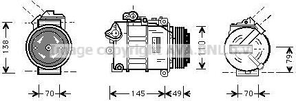 Prasco BWAK017 - Kompresors, Gaisa kond. sistēma www.autospares.lv