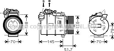 Prasco BWK329 - Kompresors, Gaisa kond. sistēma autospares.lv