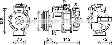 Prasco BWK495 - Kompresors, Gaisa kond. sistēma www.autospares.lv