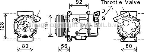 Prasco BWK416 - Kompresors, Gaisa kond. sistēma autospares.lv