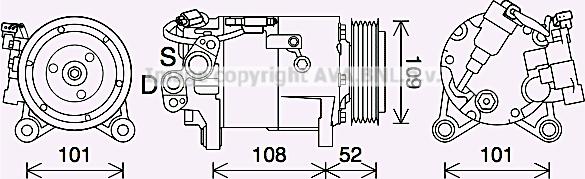 Prasco BWK566 - Kompresors, Gaisa kond. sistēma www.autospares.lv