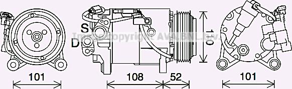 Prasco BWK567 - Kompresors, Gaisa kond. sistēma www.autospares.lv