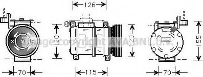 Prasco BWK040 - Kompresors, Gaisa kond. sistēma www.autospares.lv