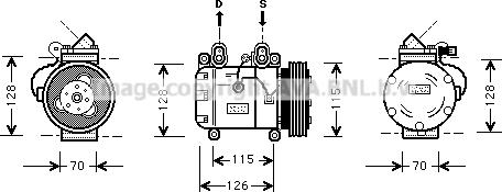 Prasco BWK051 - Kompresors, Gaisa kond. sistēma www.autospares.lv