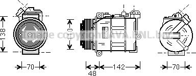 Prasco BWK015 - Kompresors, Gaisa kond. sistēma www.autospares.lv