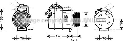 Prasco BWK306 - Kompresors, Gaisa kond. sistēma www.autospares.lv